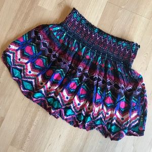 🚨CLEARANCE! Lily White Colorful Flared Mini Skirt